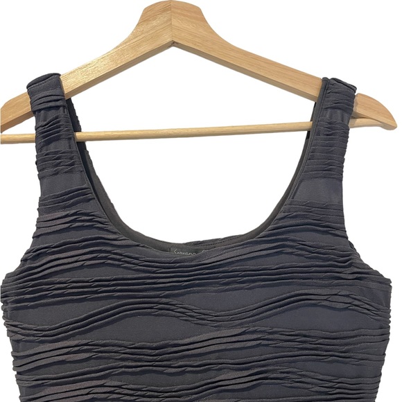 Ribbed Design Soprano Mini Body Con Grey Dress Size Small - Picture 2 of 5